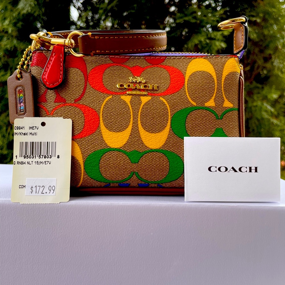 COACH ❤️💛💚 NOLITA 15 IN RAINBOW SIGNATURE CANVAS!